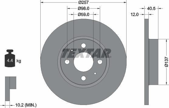 Textar 92236703 - Discofreno www.autoricambit.com