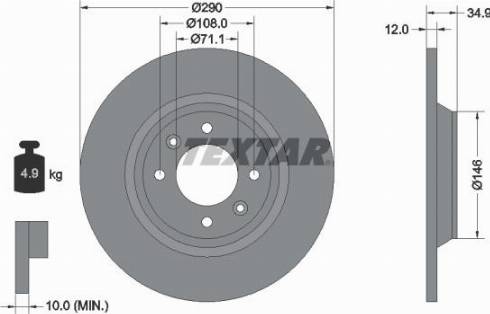 Textar 92231300 - Discofreno www.autoricambit.com