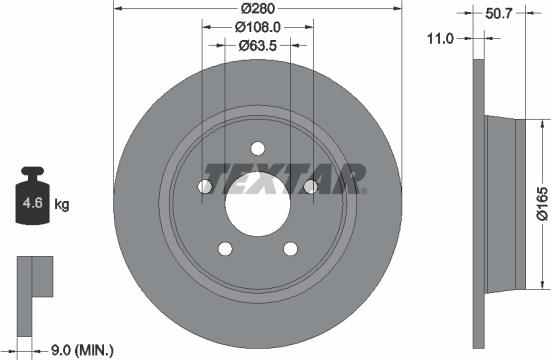 Textar 92238903 - Discofreno www.autoricambit.com