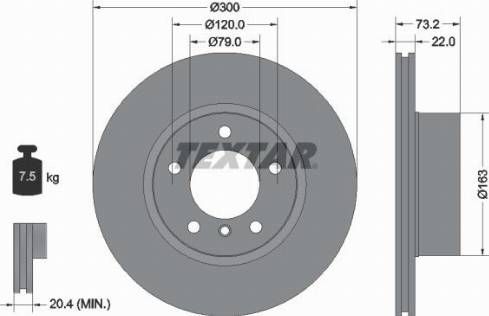 Textar 92238500 - Discofreno www.autoricambit.com