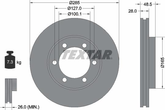 Textar 92238100 - Discofreno www.autoricambit.com