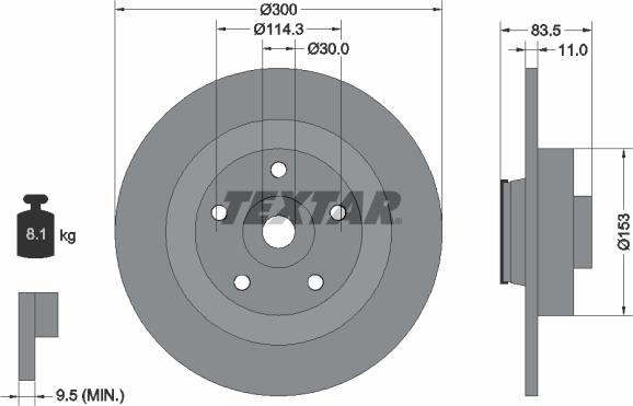 Textar 92233103 - Discofreno www.autoricambit.com