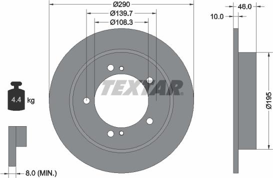 Textar 92237300 - Discofreno www.autoricambit.com