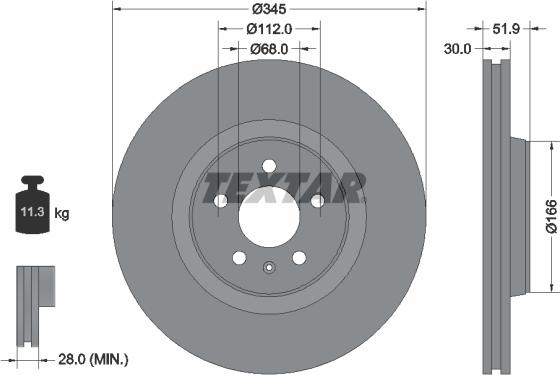 Textar 92229205 - Discofreno www.autoricambit.com