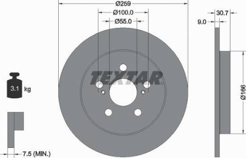 Textar 92224000 - Discofreno www.autoricambit.com