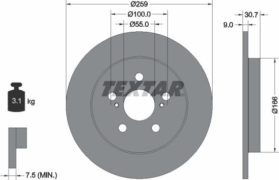 Textar 92224003 - Discofreno www.autoricambit.com