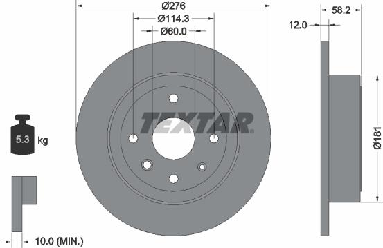 Textar 92225103 - Discofreno www.autoricambit.com