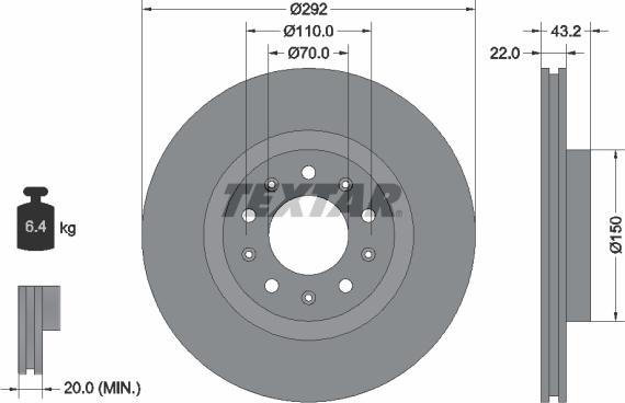 Textar 92221100 - Discofreno www.autoricambit.com