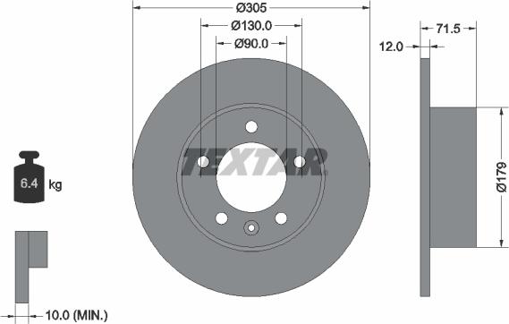 Textar 92228700 - Discofreno www.autoricambit.com