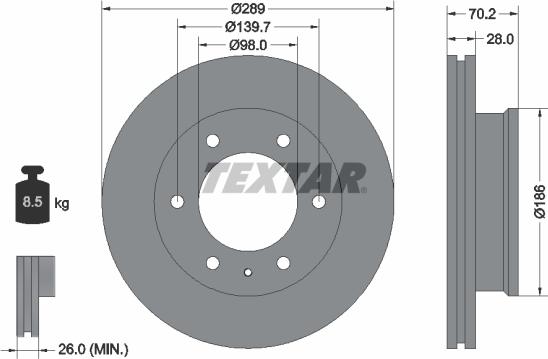 Textar 92223000 - Discofreno www.autoricambit.com