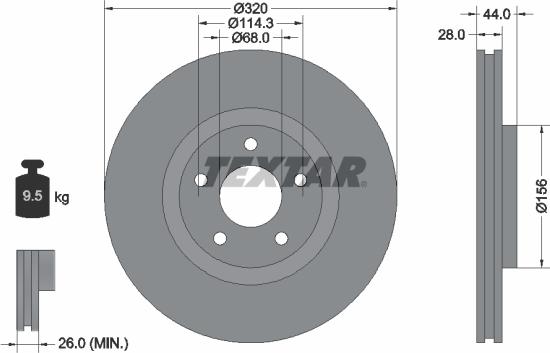 Textar 92222003 - Discofreno www.autoricambit.com