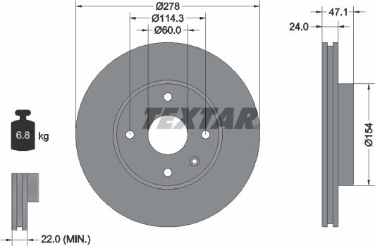 Textar 92227303 - Discofreno www.autoricambit.com