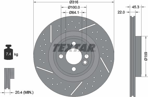 Textar 92279105 - Discofreno www.autoricambit.com