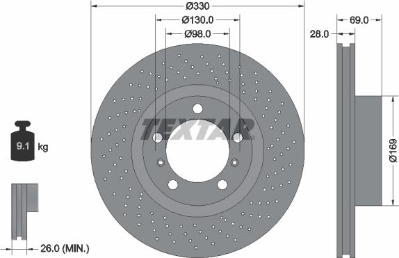 Textar 92279705 - Discofreno www.autoricambit.com