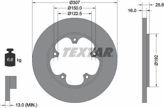 Textar 92274103 - Discofreno www.autoricambit.com