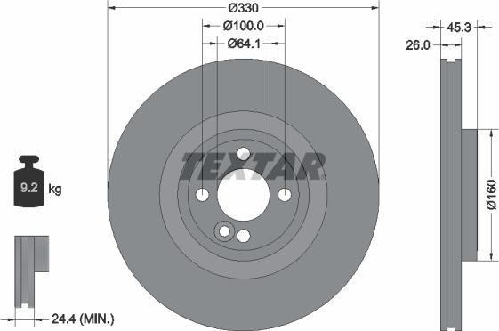 Textar 92275403 - Discofreno www.autoricambit.com