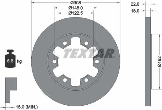 Textar 92275803 - Discofreno www.autoricambit.com