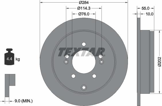 Textar 92271003 - Discofreno www.autoricambit.com