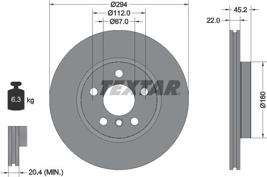 Textar 92273105 - Discofreno www.autoricambit.com