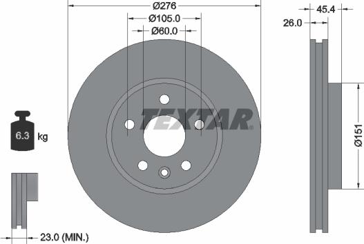 Textar 92277100 - Discofreno www.autoricambit.com