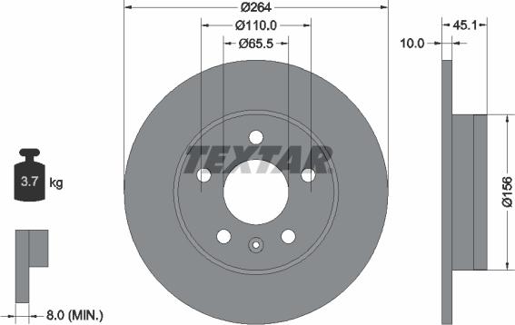 Textar 92277303 - Discofreno www.autoricambit.com