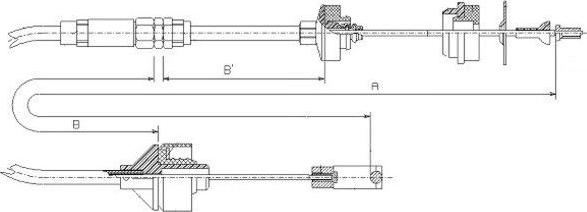 Textar 58003300 - Cavo comando, Comando frizione www.autoricambit.com