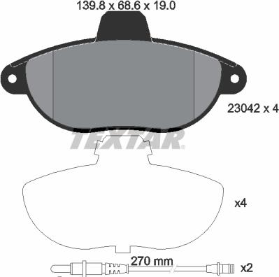 Textar 89004700 - Kit freno, Freno a disco www.autoricambit.com