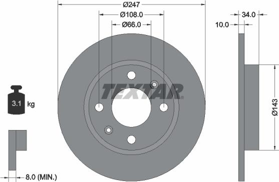 Textar 89009800 - Kit freno, Freno a disco www.autoricambit.com