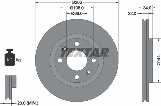 Textar 89008400 - Kit freno, Freno a disco www.autoricambit.com