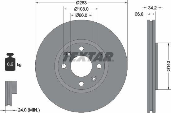 Textar 89014600 - Kit freno, Freno a disco www.autoricambit.com