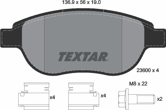 Textar 89007600 - Kit freno, Freno a disco www.autoricambit.com