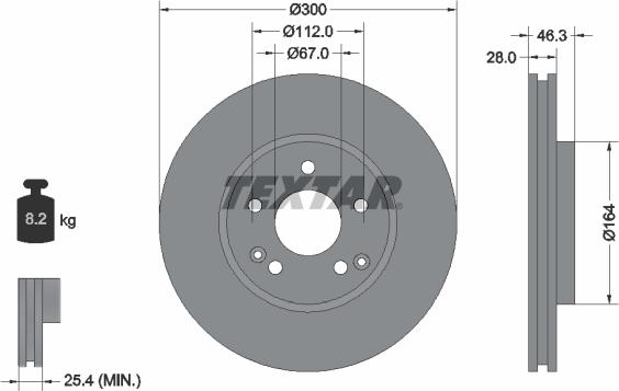 Textar 89014300 - Kit freno, Freno a disco www.autoricambit.com