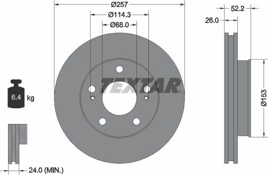 Textar 92074800 - Discofreno www.autoricambit.com