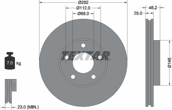 Textar 89011700 - Kit freno, Freno a disco www.autoricambit.com