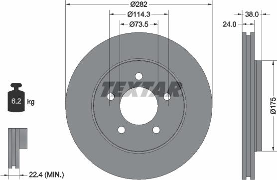 Textar 89013200 - Kit freno, Freno a disco www.autoricambit.com