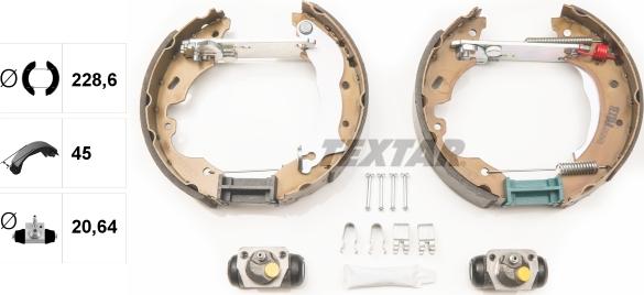 Textar 84049400 - Kit freno, freni a tamburo www.autoricambit.com