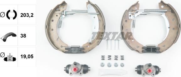 Textar 84048000 - Kit freno, freni a tamburo www.autoricambit.com