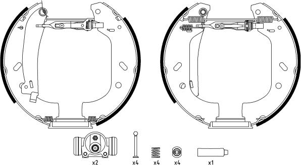 Textar 84047800 - Kit freno, freni a tamburo www.autoricambit.com