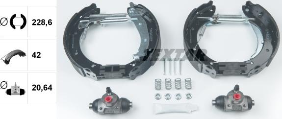 Textar 84053900 - Kit freno, freni a tamburo www.autoricambit.com