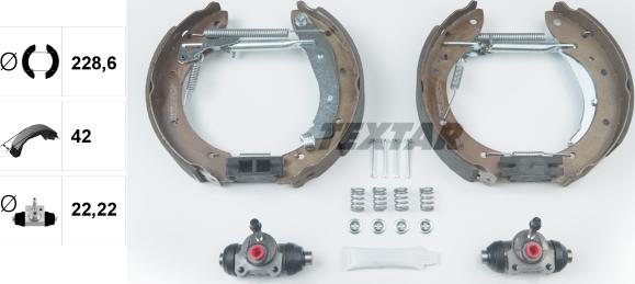 Textar 84053901 - Kit freno, freni a tamburo www.autoricambit.com