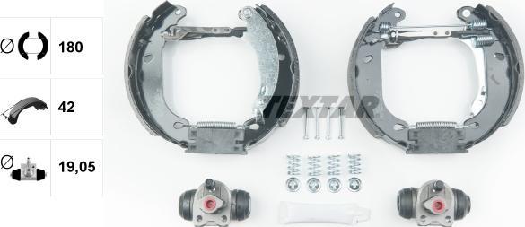 Textar 84053700 - Kit freno, freni a tamburo www.autoricambit.com