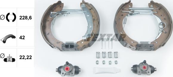 Textar 84052900 - Kit freno, freni a tamburo www.autoricambit.com