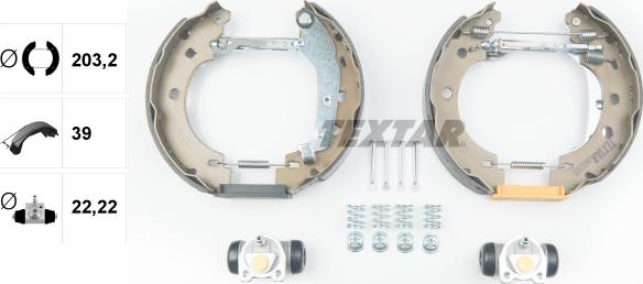 Textar 84052800 - Kit freno, freni a tamburo www.autoricambit.com