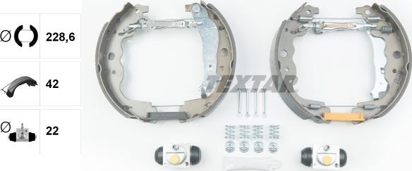 Textar 84069300 - Kit freno, freni a tamburo www.autoricambit.com