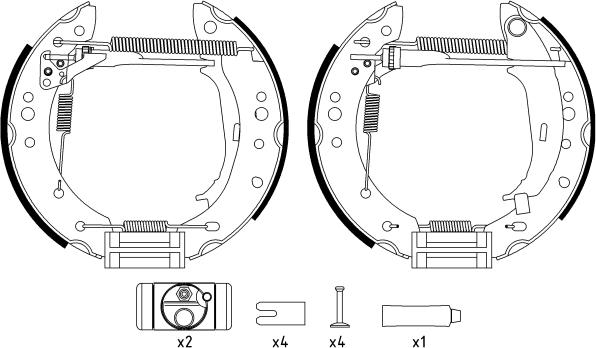 Textar 84068800 - Kit freno, freni a tamburo www.autoricambit.com