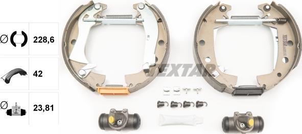 Textar 84000100 - Kit freno, freni a tamburo www.autoricambit.com