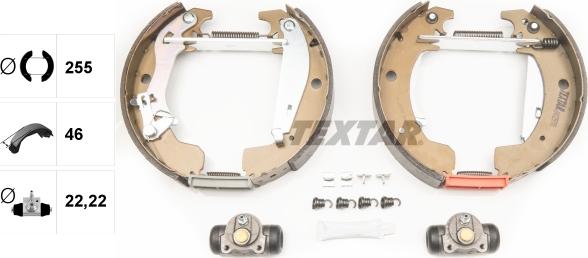 Textar 84029700 - Kit freno, freni a tamburo www.autoricambit.com