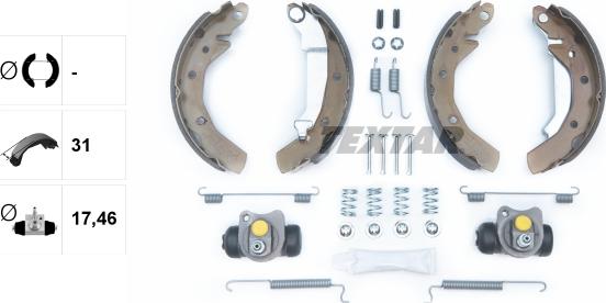 Textar 83054000 - Kit freno, freni a tamburo www.autoricambit.com