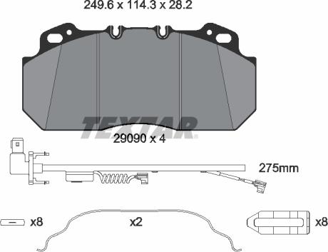 Textar 2909015 - Kit pastiglie freno, Freno a disco www.autoricambit.com