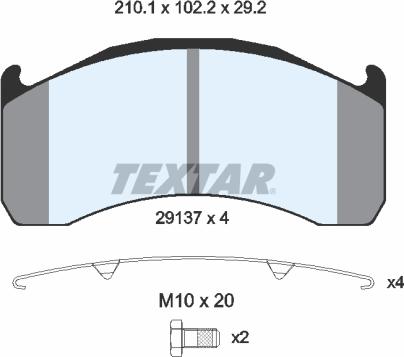 Textar 2913706 - Kit pastiglie freno, Freno a disco www.autoricambit.com